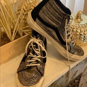 Vans Gold Metallic Hightop